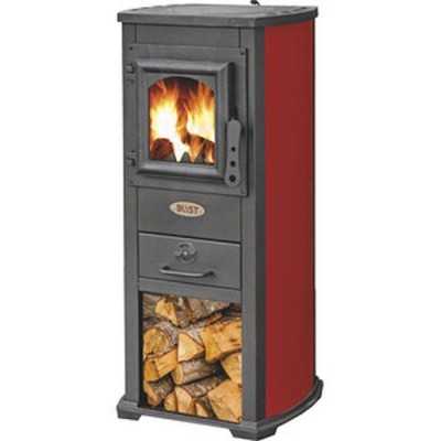 STUFA LEGNA BERNA LUX BEIGE o ROSSO 5.3 Kw