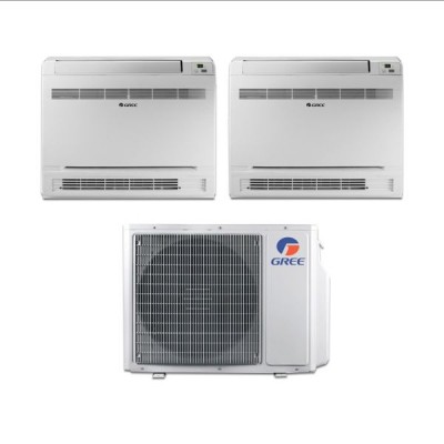 CLIMATIZZATORE GREE CONSOLE PAVIMENTO DUALSPLIT 9000+12000+GWHD18NK6OO INVERTER R-32 WI-FI