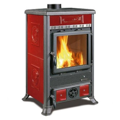 STUFA A LEGNA LA NORDICA EXTRAFLAME ROSSELLA  CERAMICA R1 LIBERTY 8,8 KW